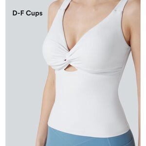 HALARA White Twist Front Tank Top NWT